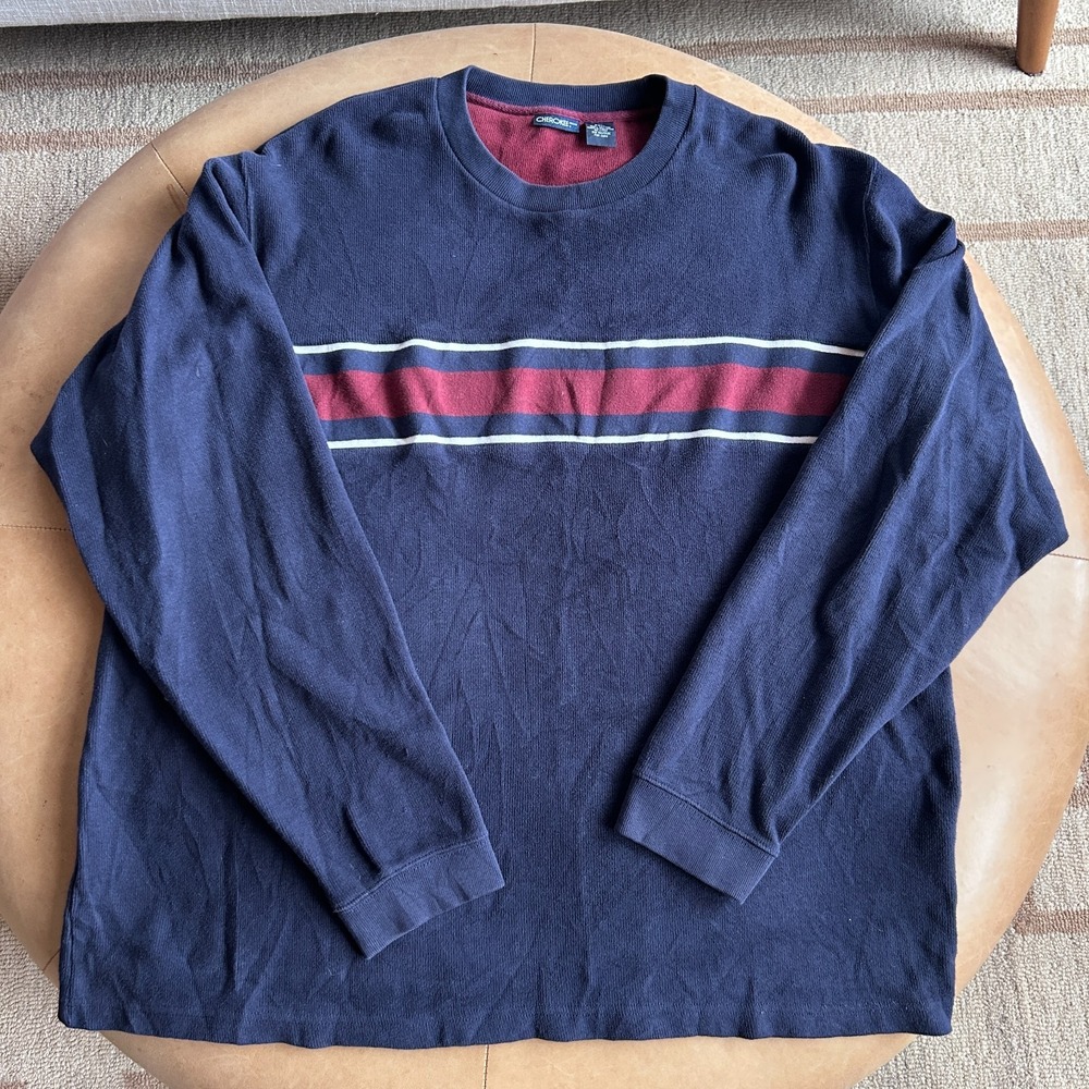 Cherokee Vintage 90s Y2K Sweater Mens XXL Blue Crew Preppy Collegiate Old Money